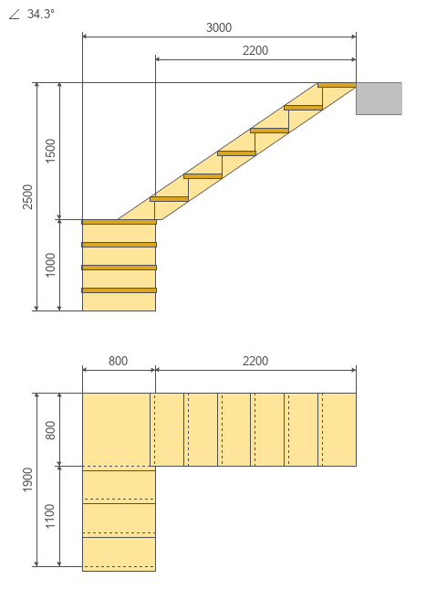 схема лестницы с размерами | Лестница, Лестничные конструкции, Чертежи